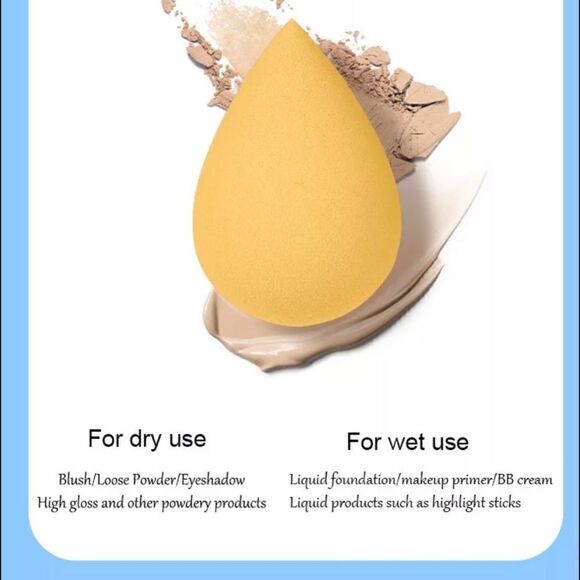 💕Brand New Yellow 7 Pieces Professional Beauty Blender Makeup Sponge - Picture 8 of 11